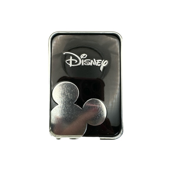 NIB Disney Mickey Mouse Silver and Black Quartz Watch - Picture 6 of 9